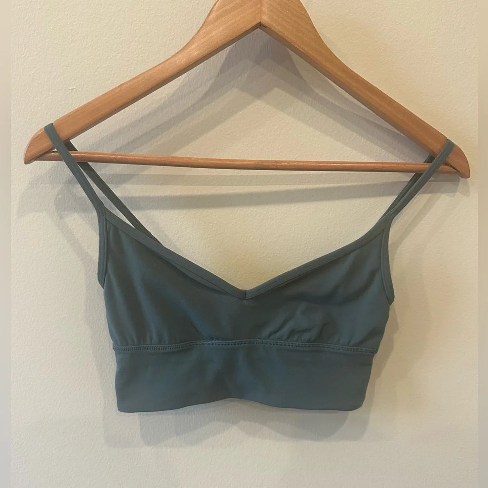 Lululemon Like a Cloud Bra Olive Green Low Support Yoga Pilates Size 4